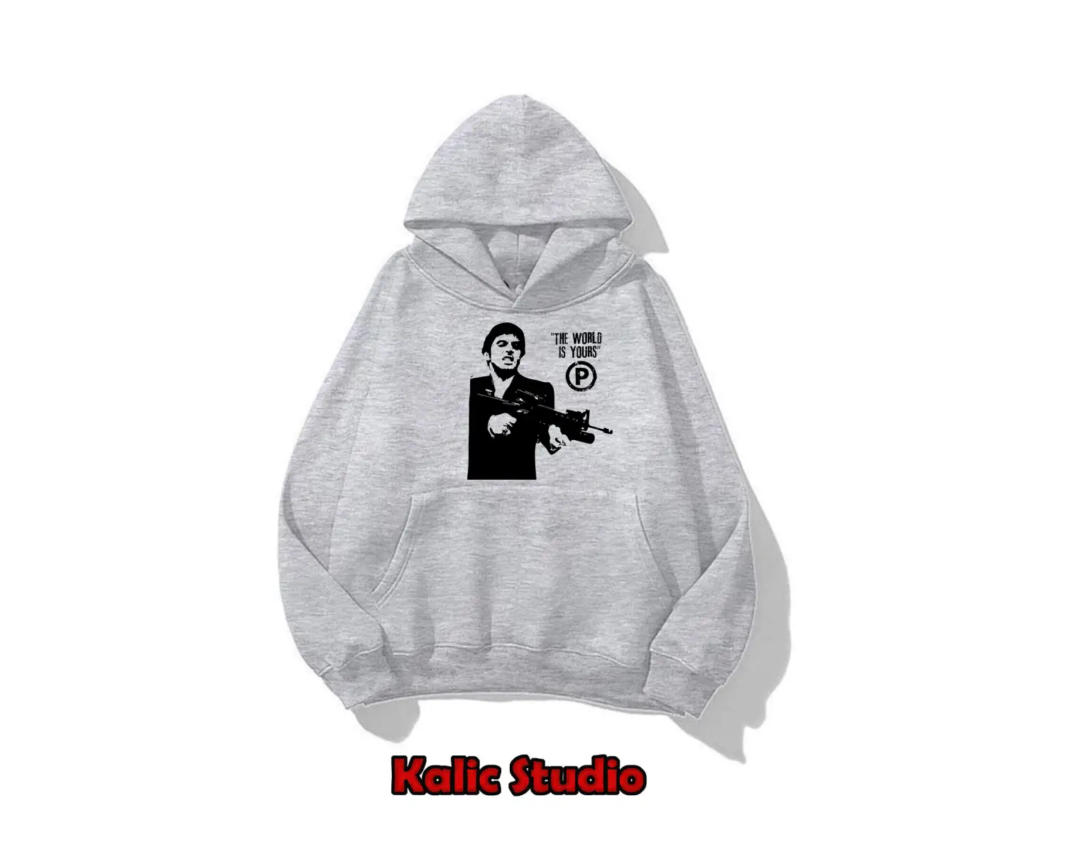 Scr YARALI ünisex oversize sweatshirt gri