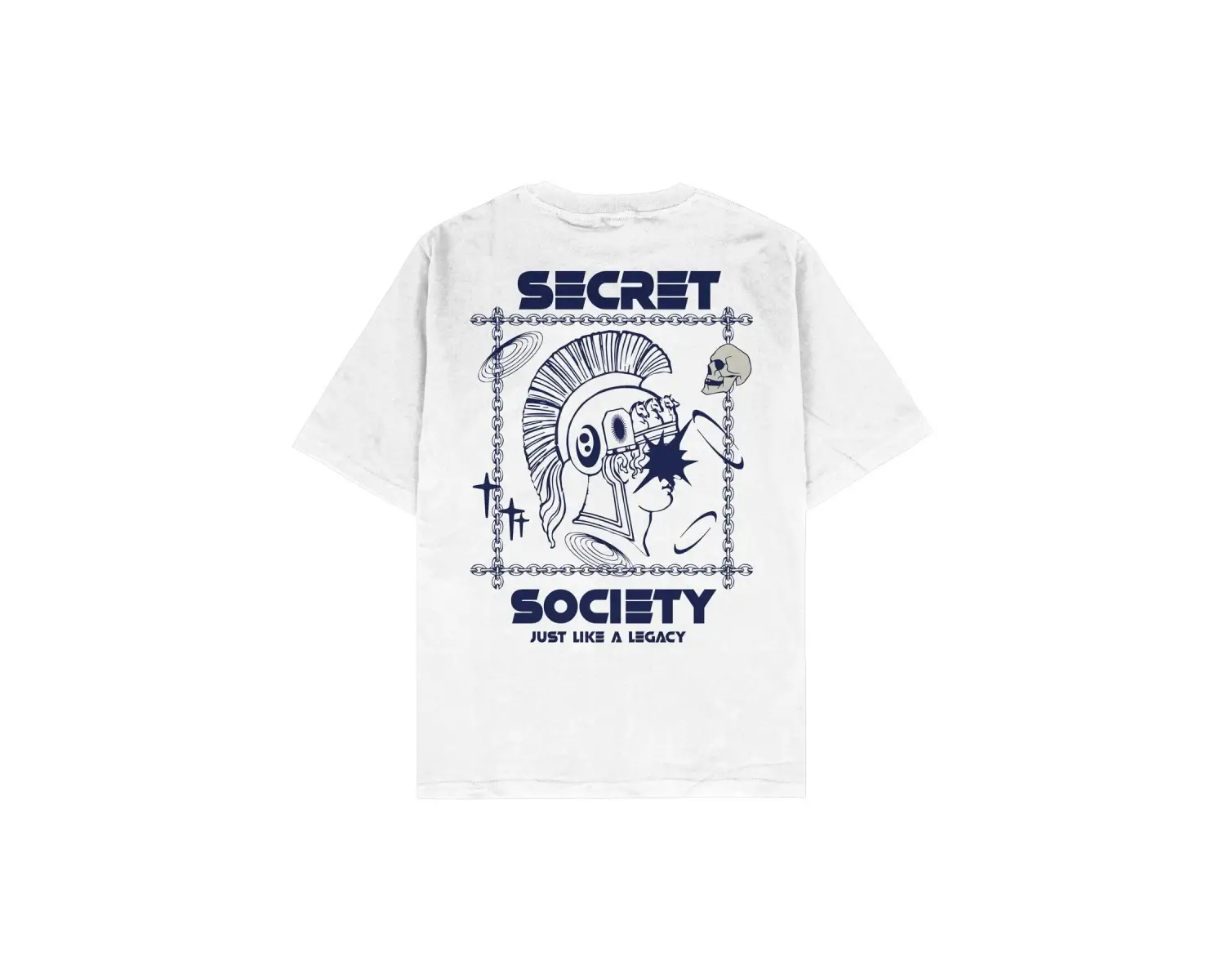 Secret Beyaz Oversize Unisex T-shirt