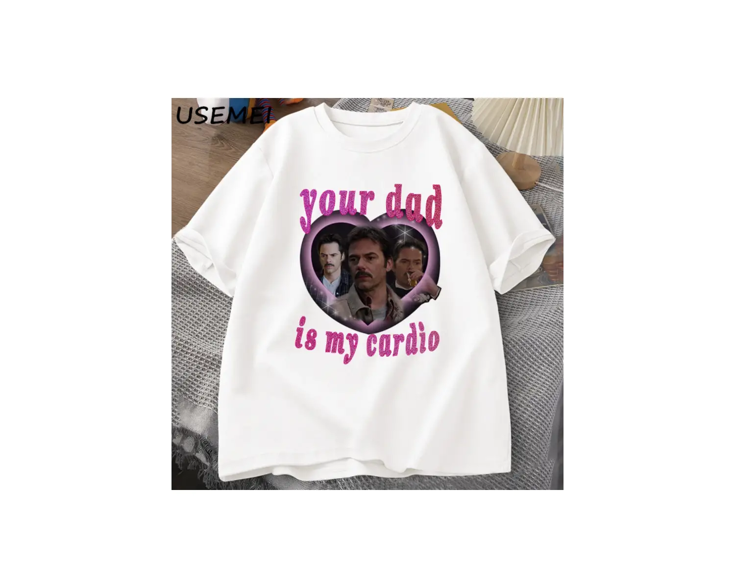 Senin babam benim kardiyo Tshirt baba kuğu Teeerkek kadın grafik baskılı tişört bisik 2912