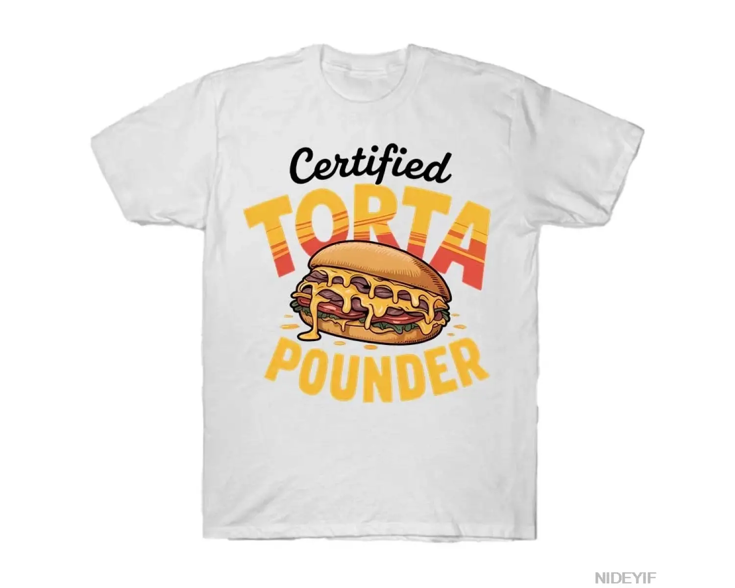 Sertifikalı Torta Pounder Komik Meksika Yemeği Torta Pounder T-shirt Erkekler Kadınlar Için %