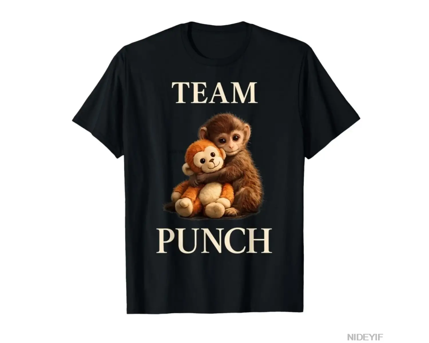 Sevimli Bebek Maymun Punch Takımı T-shirt Erkekler Kadınlar Için % 100% Pamuk T Shirt Kısa Ko