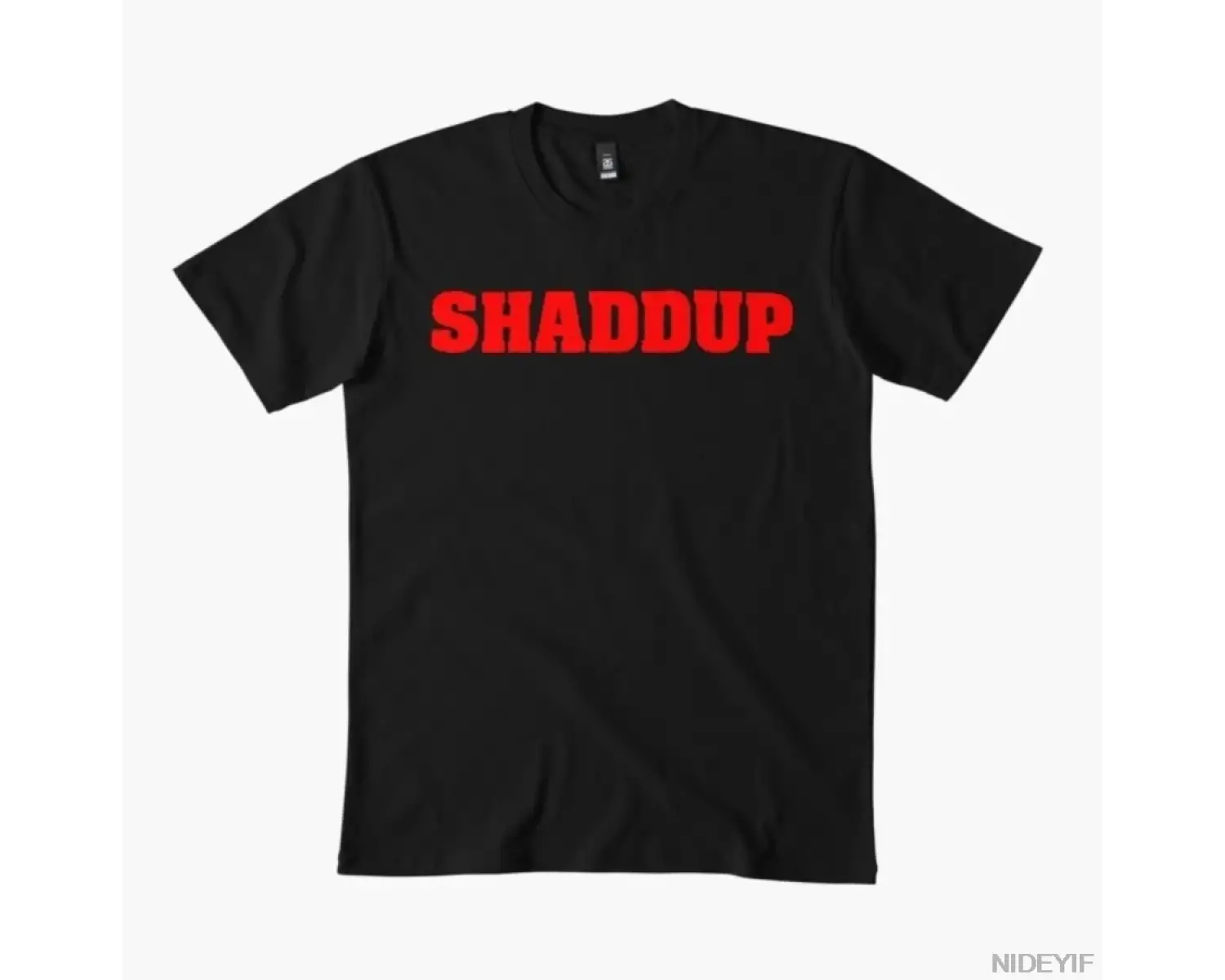 Shaddup Kırmızı Tişört Erkek Kadın %100 Pamuklu Tişört Kısa Kollu Üstler 1217-3
