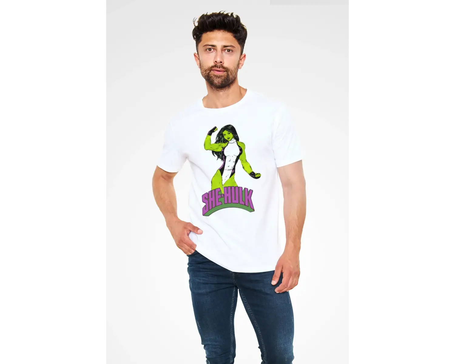 She-Hulk Beyaz Unisex Tişört T-Shirt