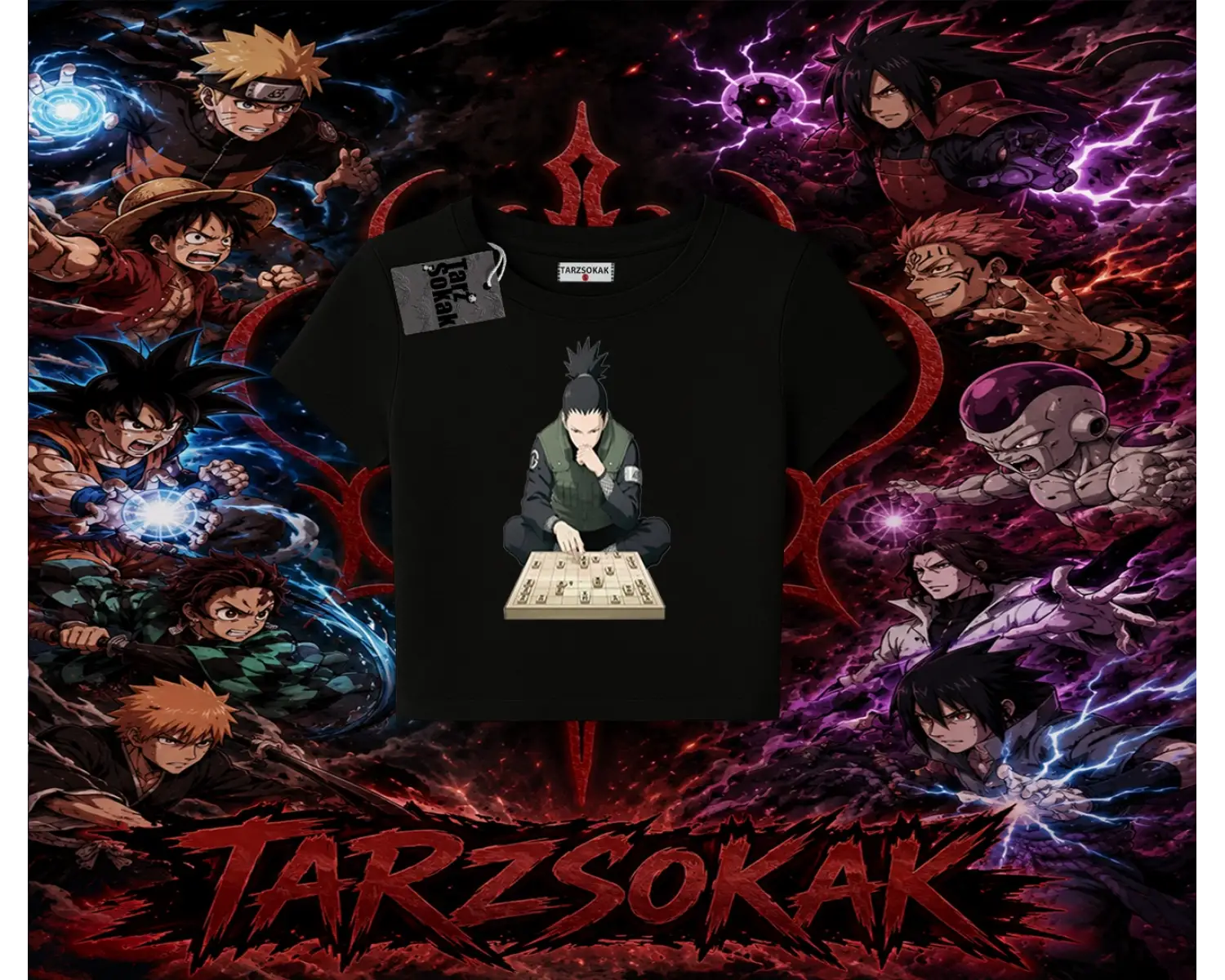 Shikamaru Nara Naruto Anime Karakter Kadın Baby Tee Beyaz