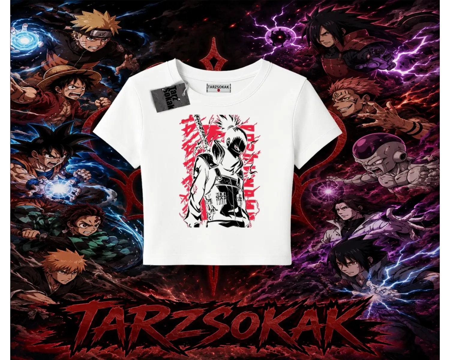 Shikamaru Nara Naruto Anime Karakter Kadın Baby Tee Beyaz