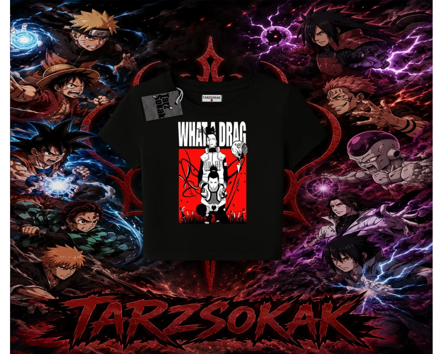 Shikamaru Nara Naruto Anime Karakter Kadın Baby Tee Beyaz