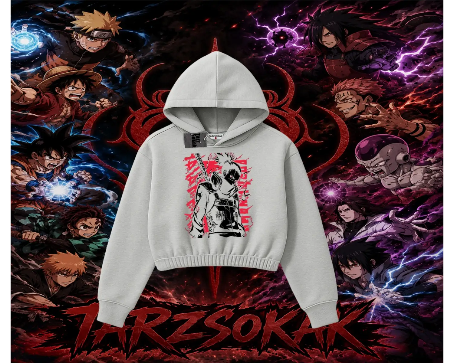Shikamaru Nara Naruto Anime Karakter Kadın Crop Kapşonlu Sweatshirt Beyaz