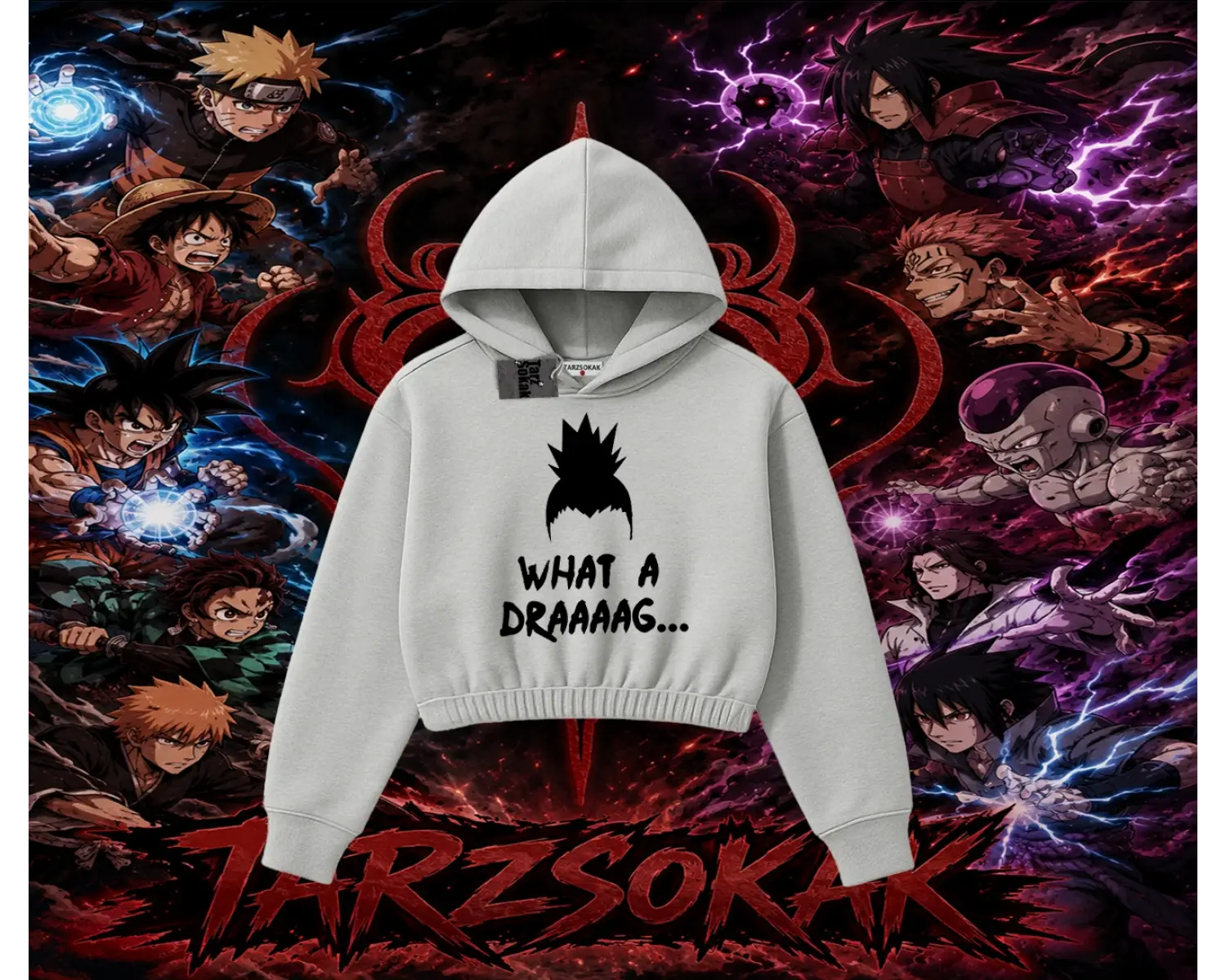 Shikamaru Nara Naruto Anime Karakter Kadın Crop Kapşonlu Sweatshirt Beyaz