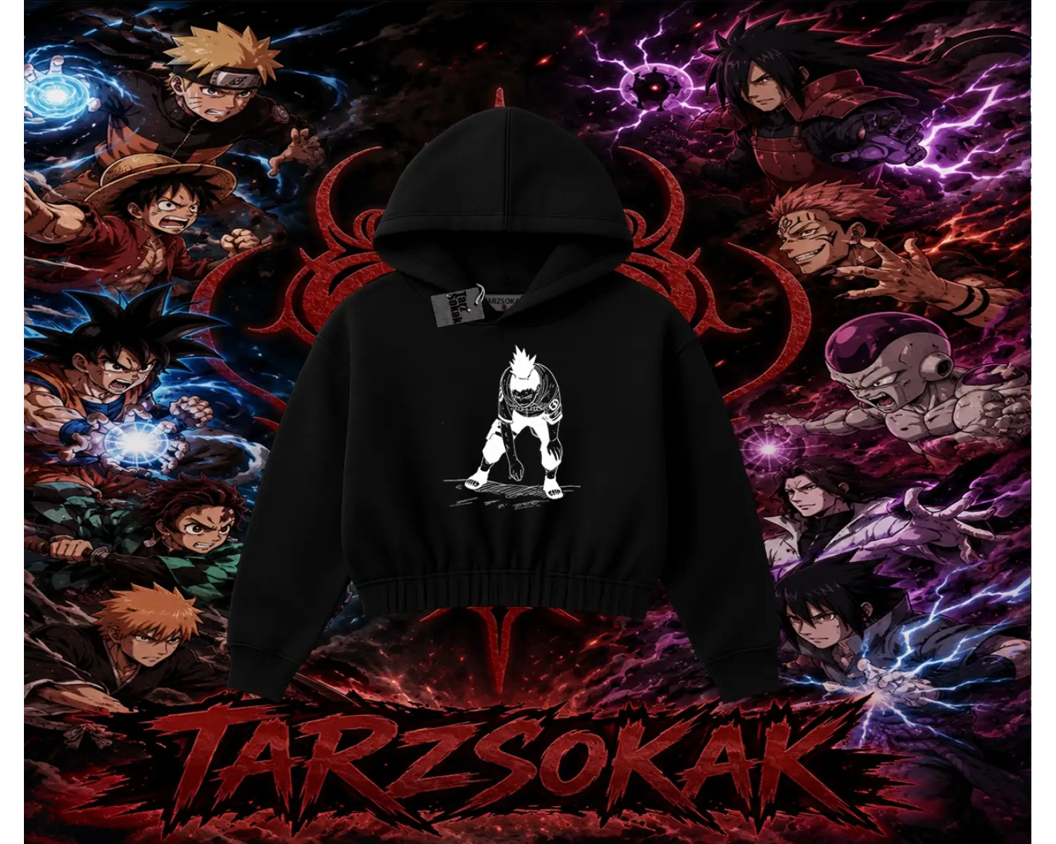 Shikamaru Nara Naruto Anime Karakter Kadın Crop Kapşonlu Sweatshirt Beyaz