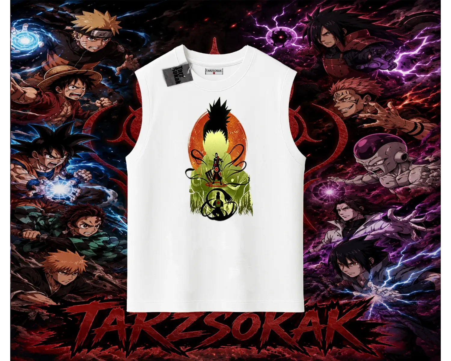 Shikamaru Nara Naruto Anime Karakter Oversize Unisex Kolsuz Tişört Beyaz