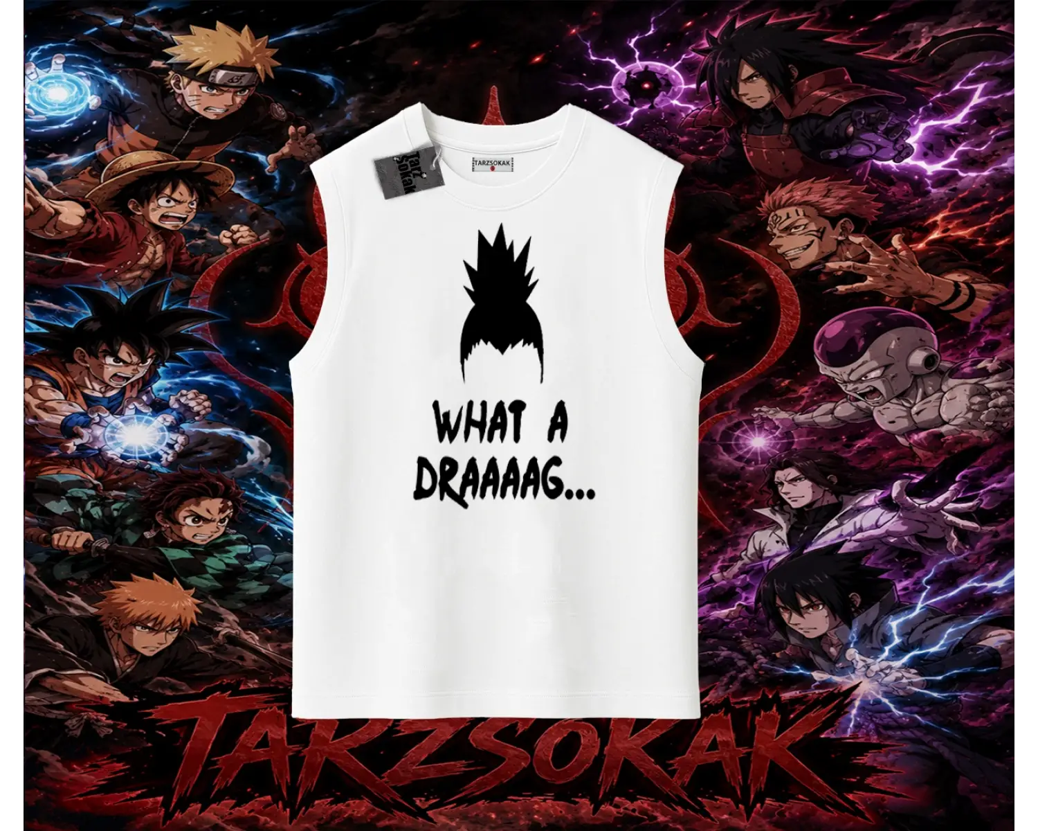 Shikamaru Nara Naruto Anime Karakter Oversize Unisex Kolsuz Tişört Beyaz