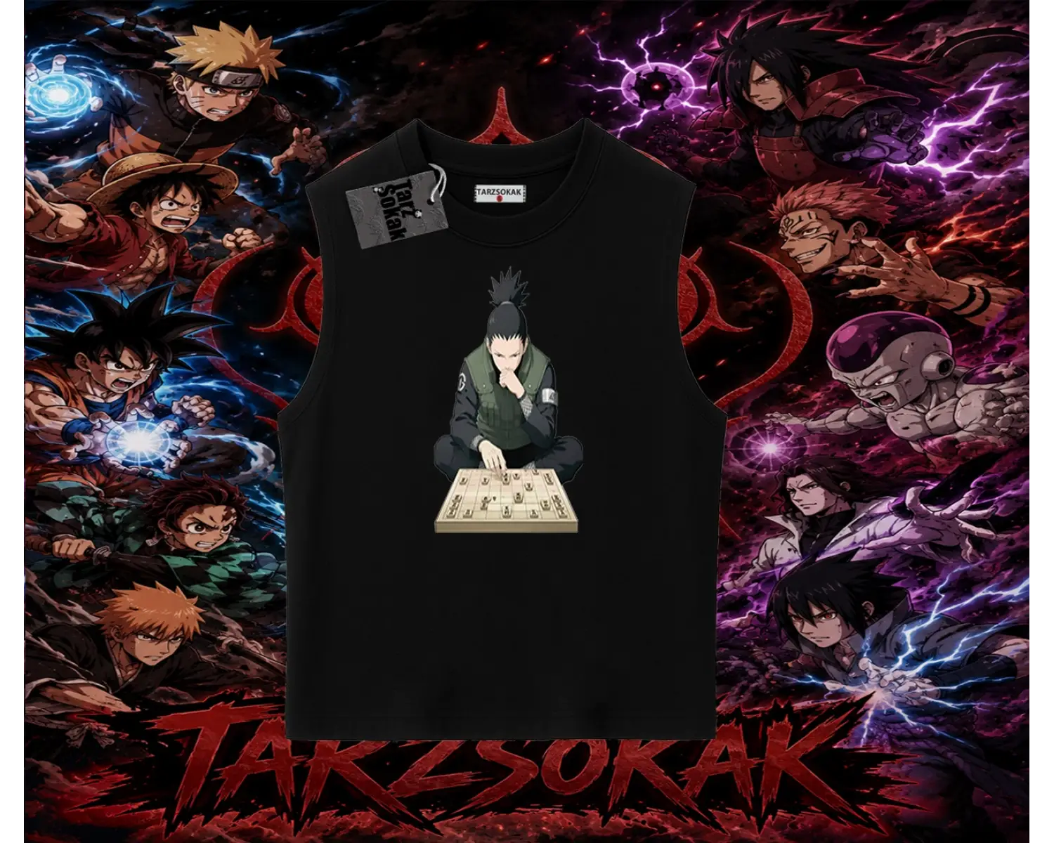 Shikamaru Nara Naruto Anime Karakter Oversize Unisex Kolsuz Tişört Beyaz