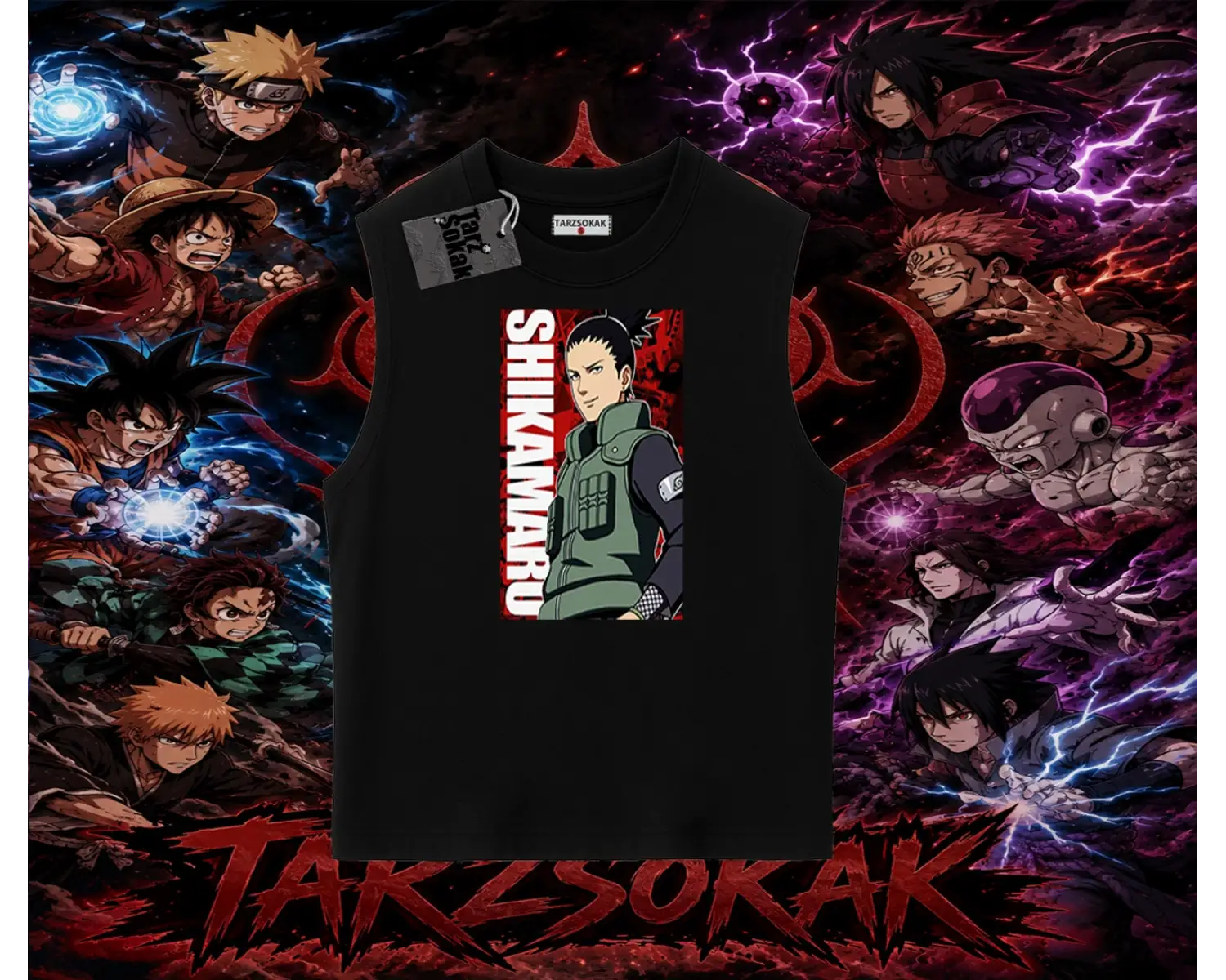Shikamaru Nara Naruto Anime Karakter Oversize Unisex Kolsuz Tişört Beyaz