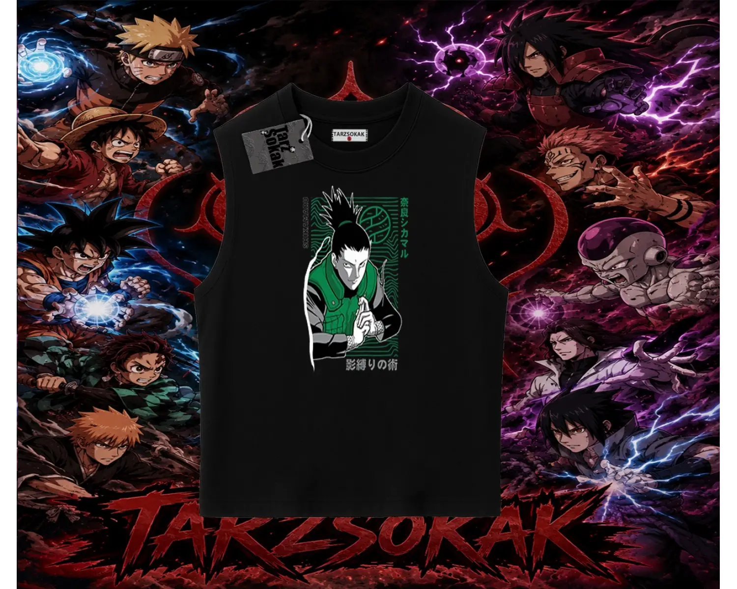 Shikamaru Nara Naruto Anime Karakter Oversize Unisex Kolsuz Tişört Beyaz