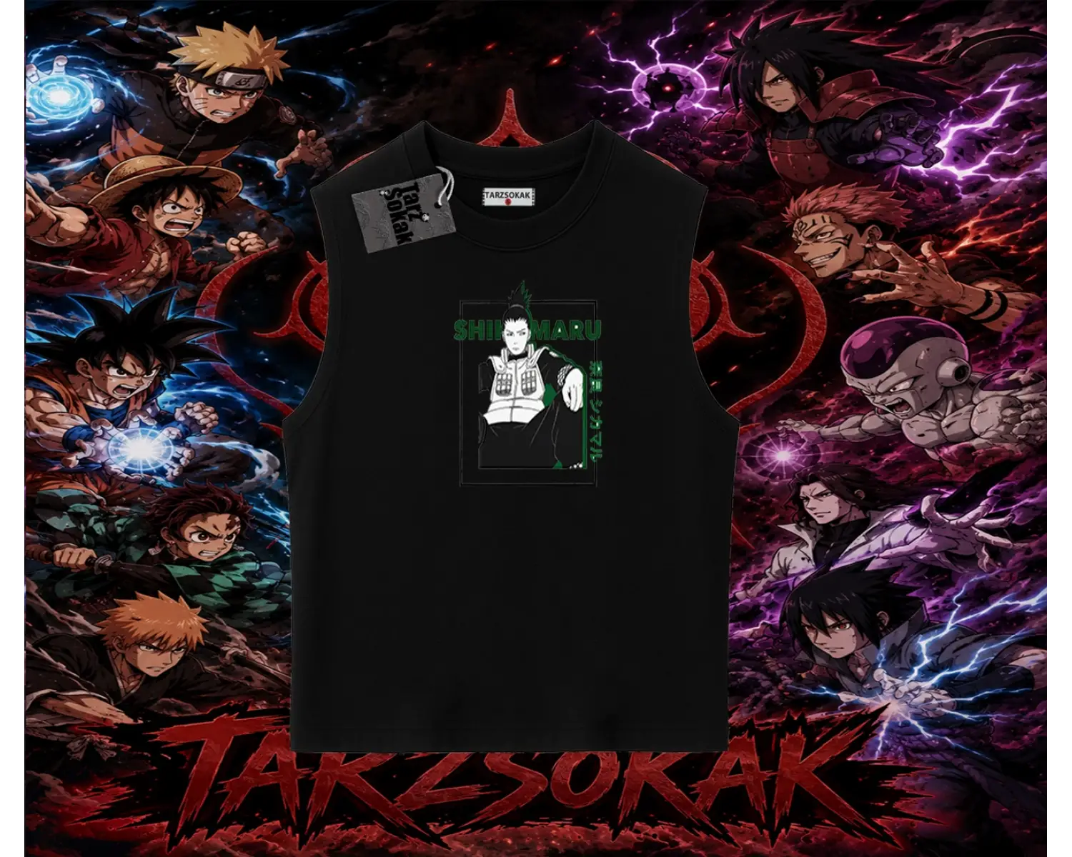 Shikamaru Nara Naruto Anime Karakter Oversize Unisex Kolsuz Tişört Beyaz