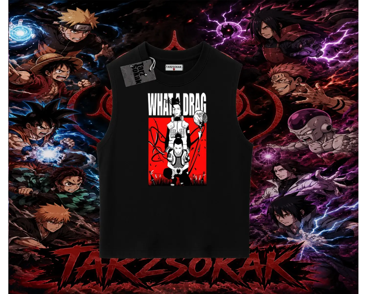 Shikamaru Nara Naruto Anime Karakter Oversize Unisex Kolsuz Tişört Beyaz