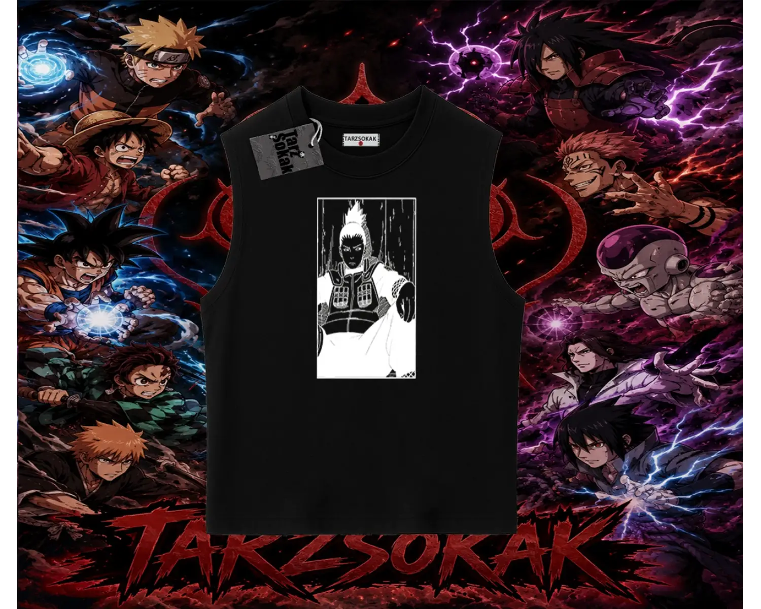 Shikamaru Nara Naruto Anime Karakter Oversize Unisex Kolsuz Tişört Beyaz