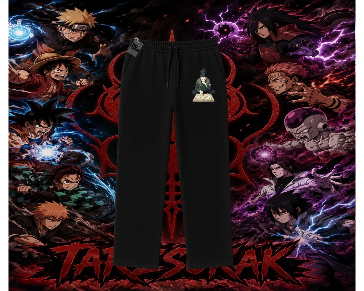 Shikamaru Nara Naruto Anime Karakter Unisex Baggy Eşofman Altı Beyaz