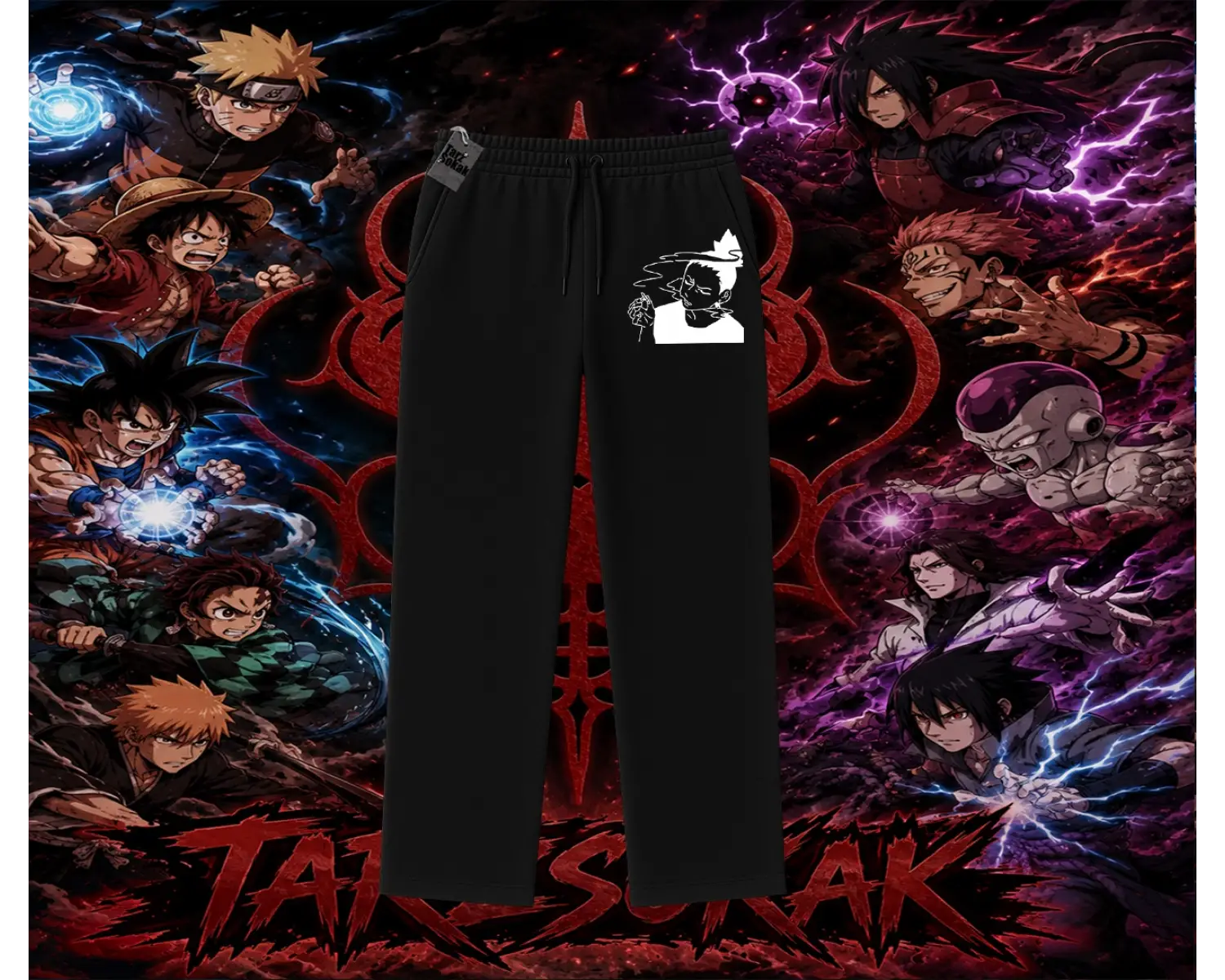 Shikamaru Nara Naruto Anime Karakter Unisex Baggy Eşofman Altı Beyaz