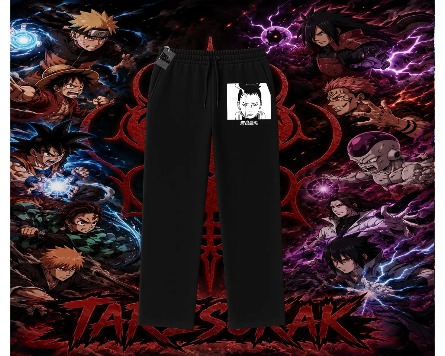 Shikamaru Nara Naruto Anime Karakter Unisex Baggy Eşofman Altı Beyaz