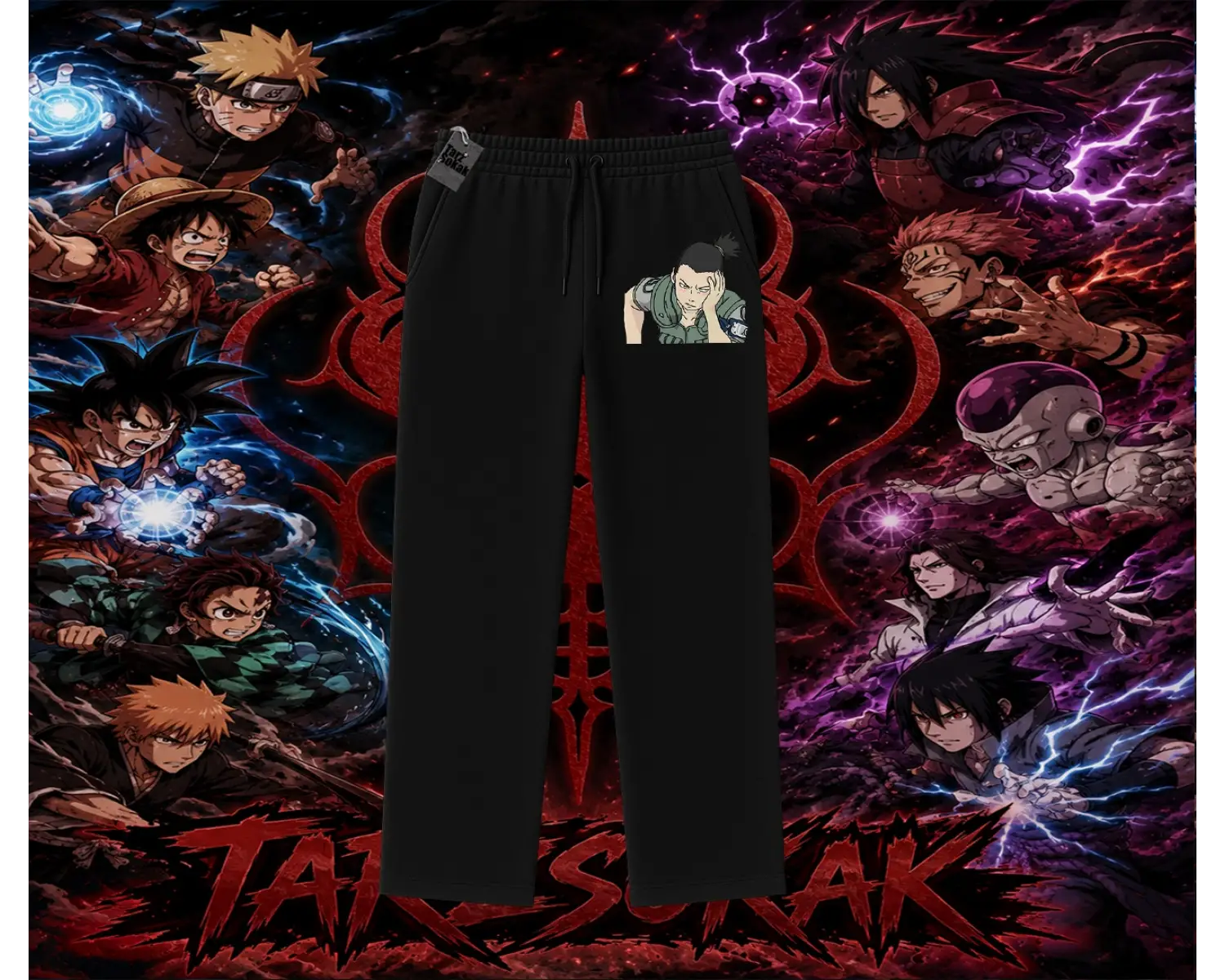 Shikamaru Nara Naruto Anime Karakter Unisex Baggy Eşofman Altı Beyaz
