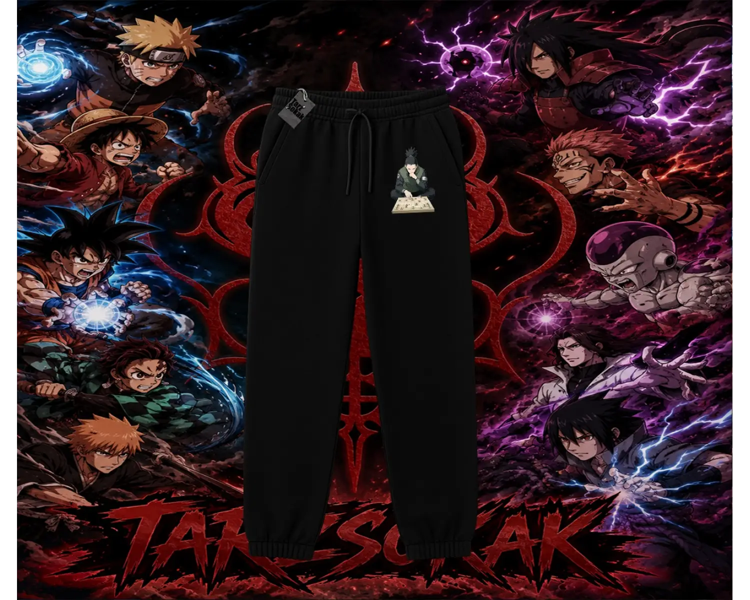Shikamaru Nara Naruto Anime Karakter Unisex Jogger Eşofman Altı Beyaz