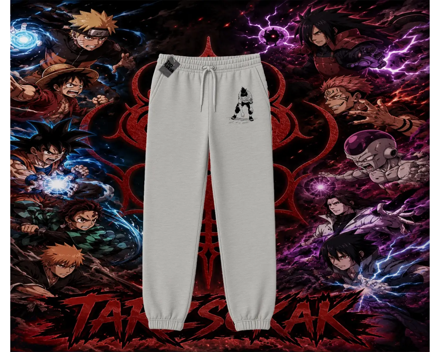 Shikamaru Nara Naruto Anime Karakter Unisex Jogger Eşofman Altı Beyaz