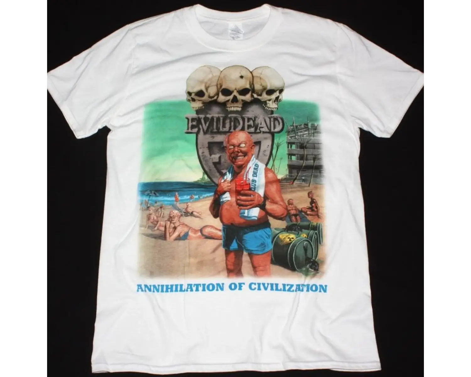 SHOTGUN MESSIAH SHOTGUN MESSIAH 1989 NEW BLACK T-SHIRT ÖN VE ARAKA BASKILI