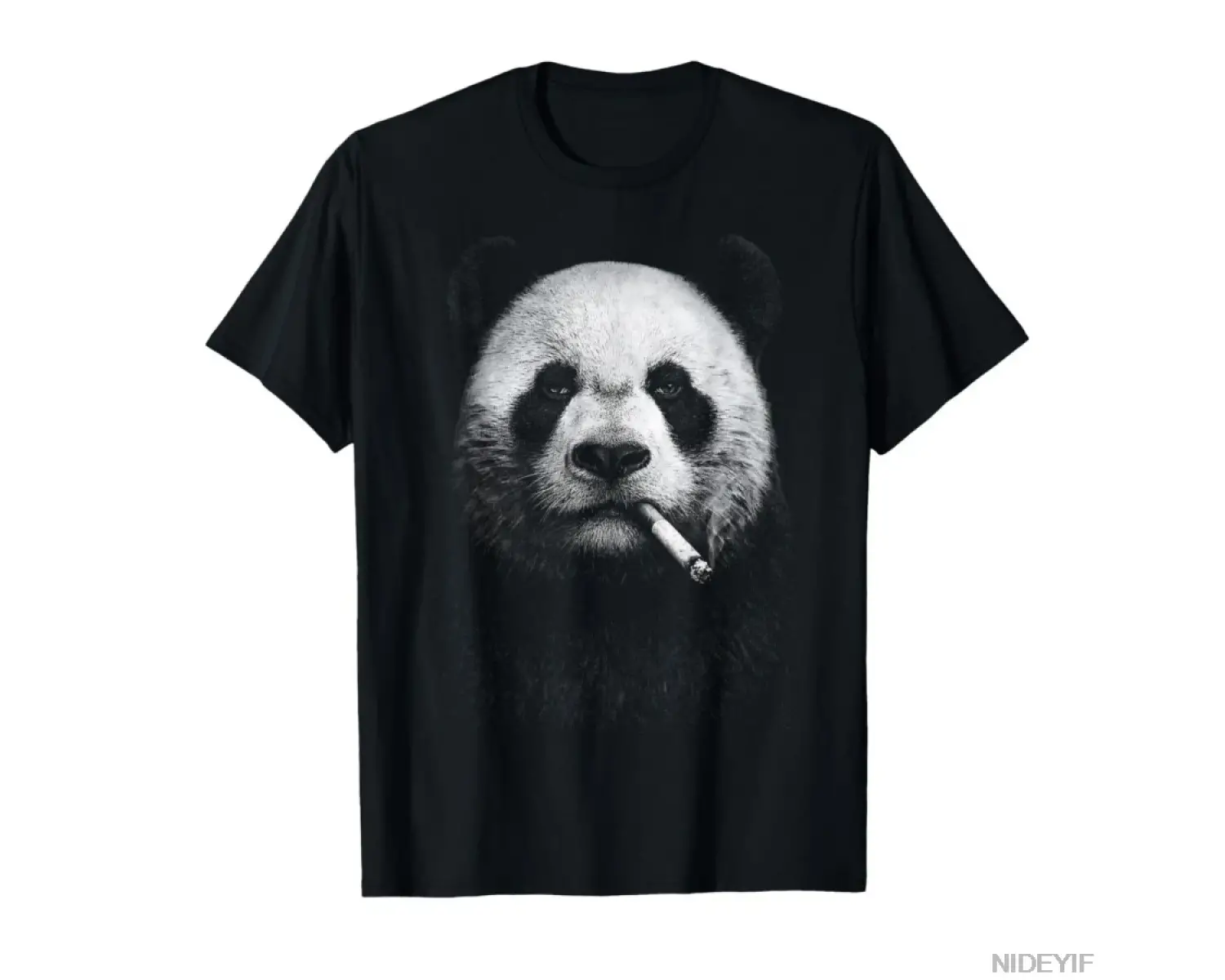 Sigara içen Panda sigara komik Meme aptal beyin bozukluğu Y2K erkekler kadınlar için tişört %