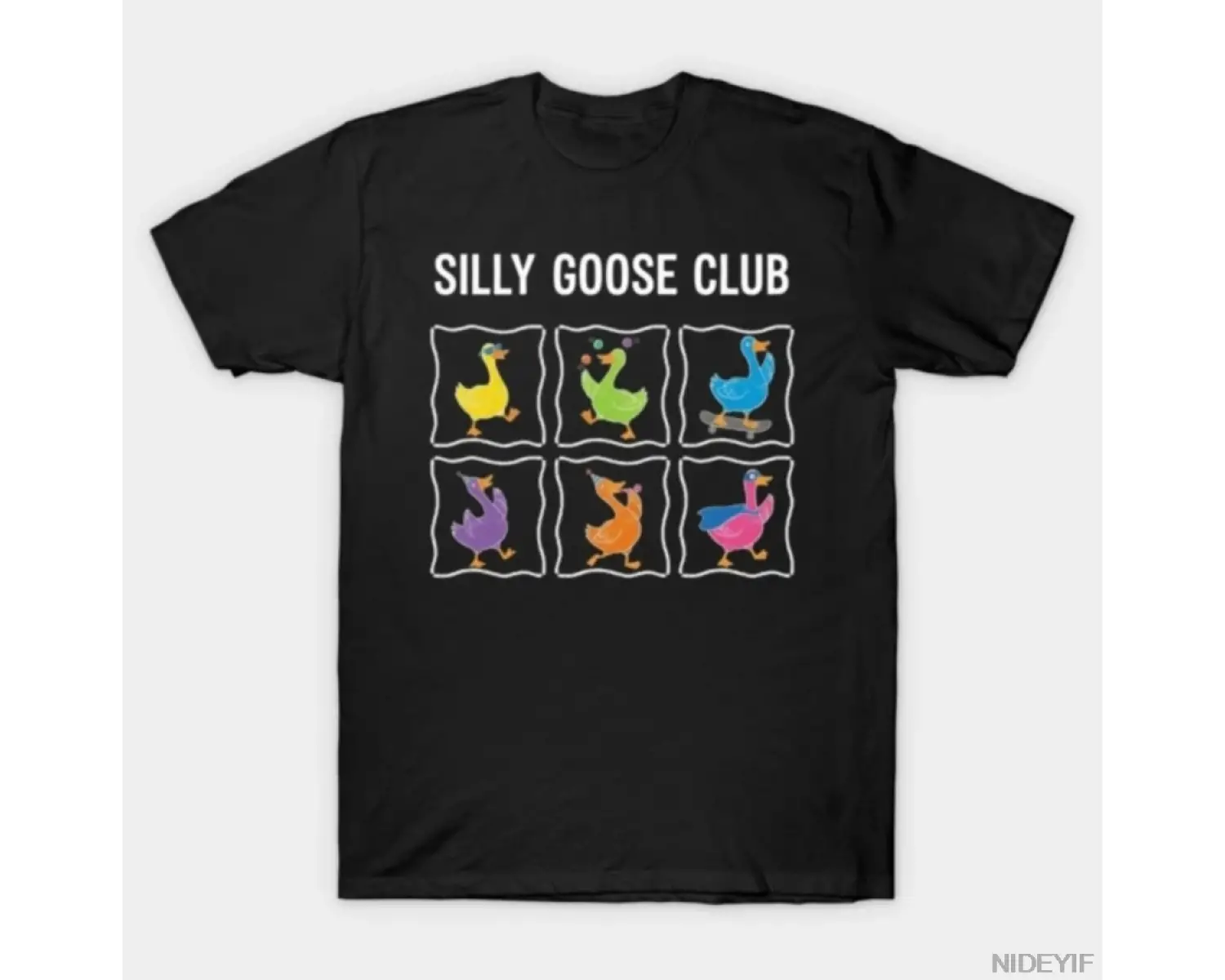 Silly-goose-club Erkek Kadın Tişörtü %100 Pamuklu Tişörtler Kısa Kollu Üstler 1215-3