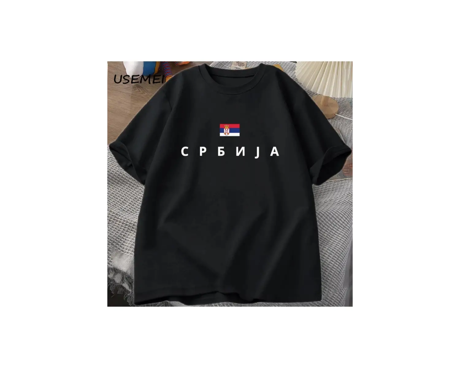 Sırbistan bayrağı T-shirt erkekler pamuk kısa kollu Tshirt erkek T shirt grafik Tees üst yaz 2824