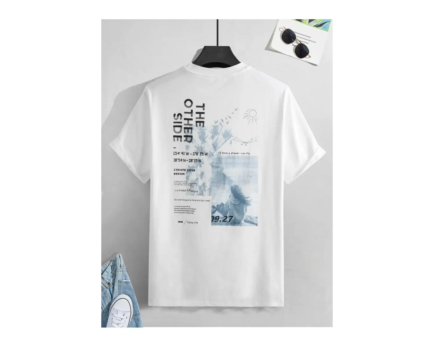 Sırt Baskılı Oversize Salaş Unisex-T-Shirt