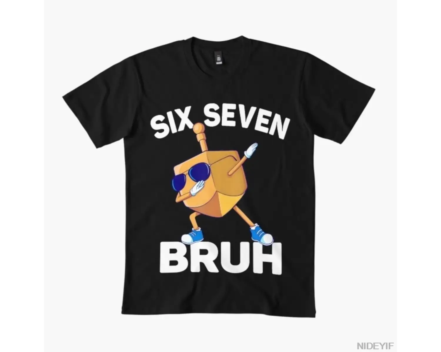 Six Seven Bruh Dabbing Dreidel Hanukkah Chanukah 67 Meme Tişörtü Erkekler ve Kadınlar İçin %1