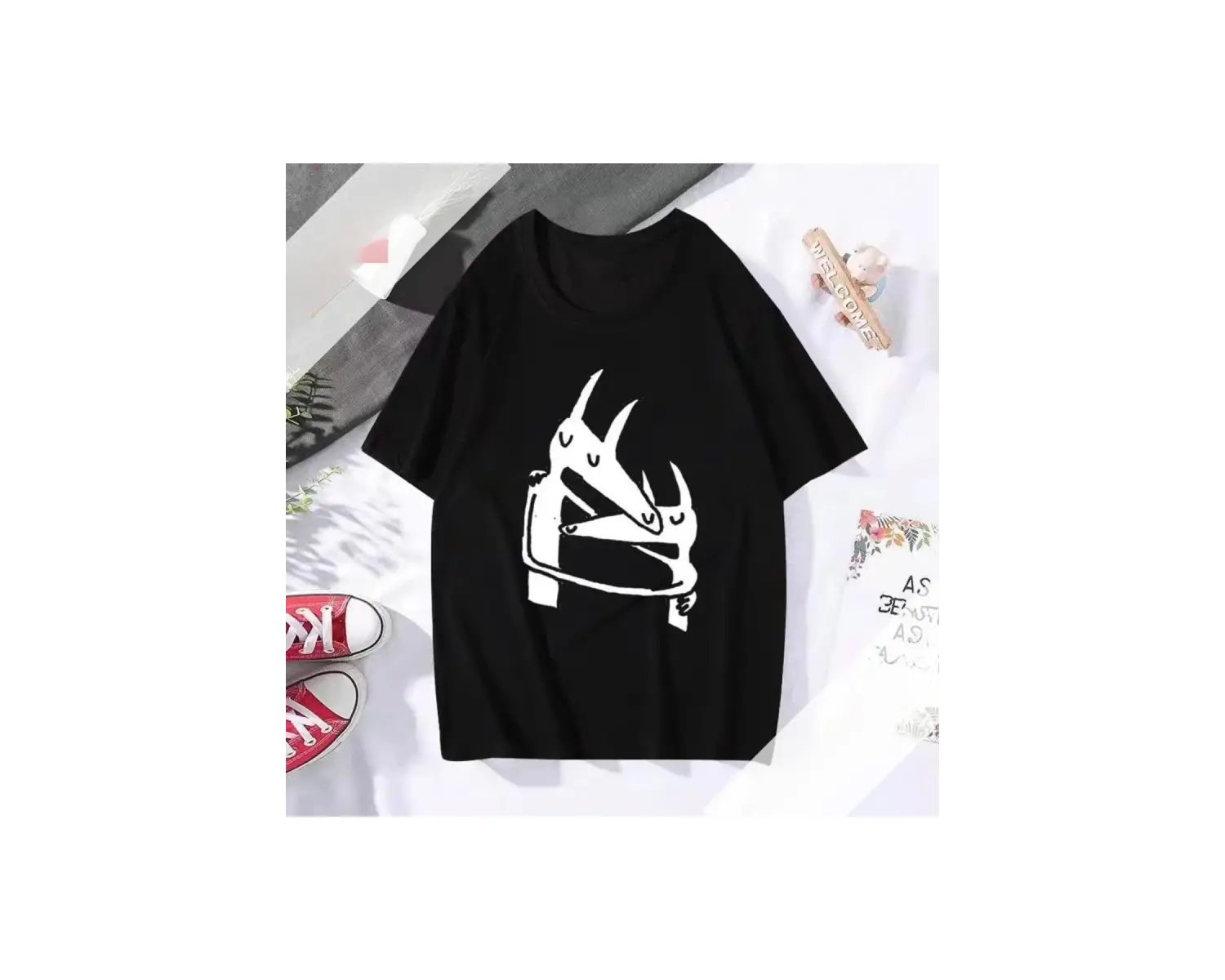 Siyah Araba Koltuğu Müzik Grubu Kafalık Klasik DMN Uzun kollu Tee Yaz Bisiklet Yaka