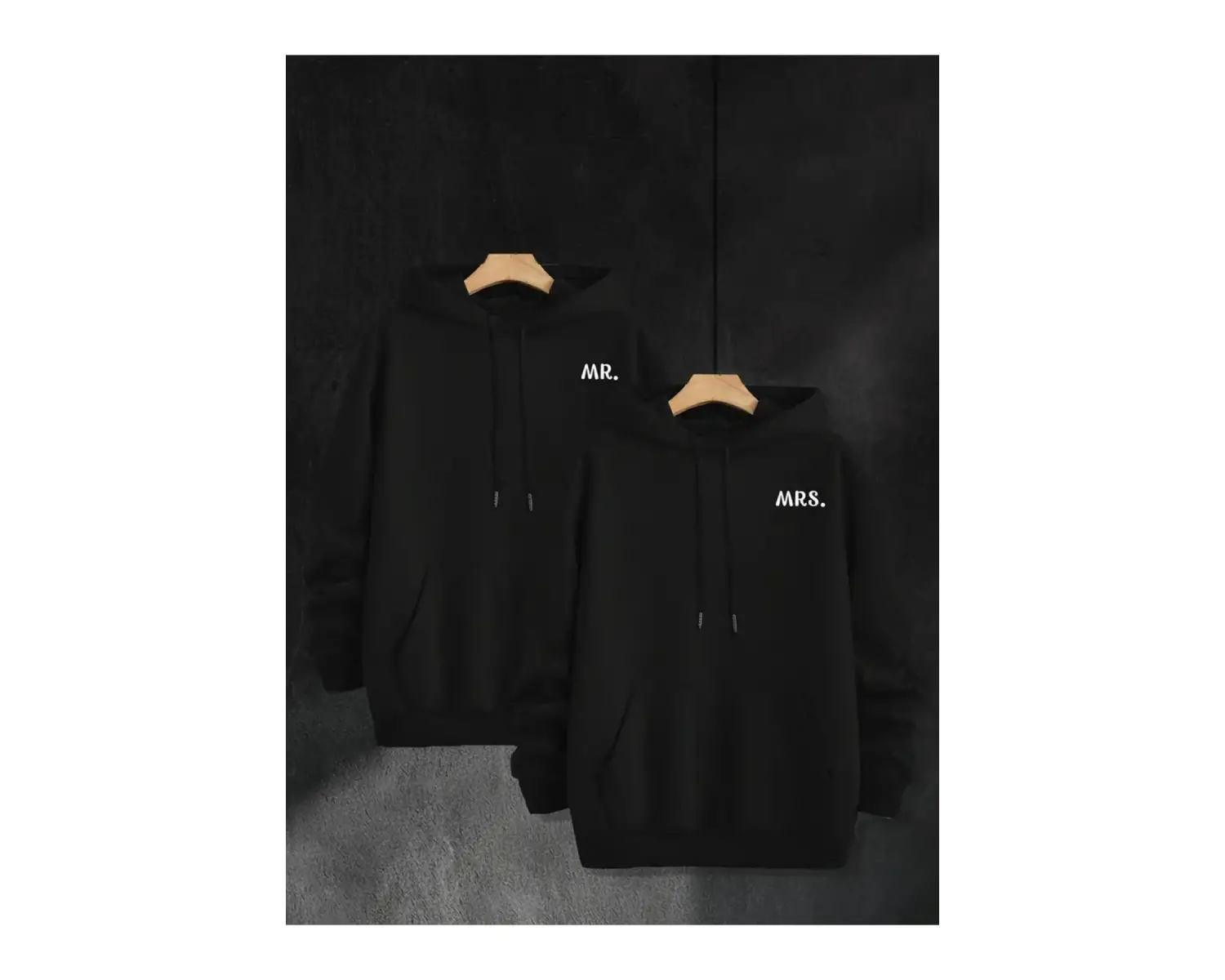 Siyah Biskilet Yaka Sweatshirt Çift Sevgili Kombinleri Couple Clothing