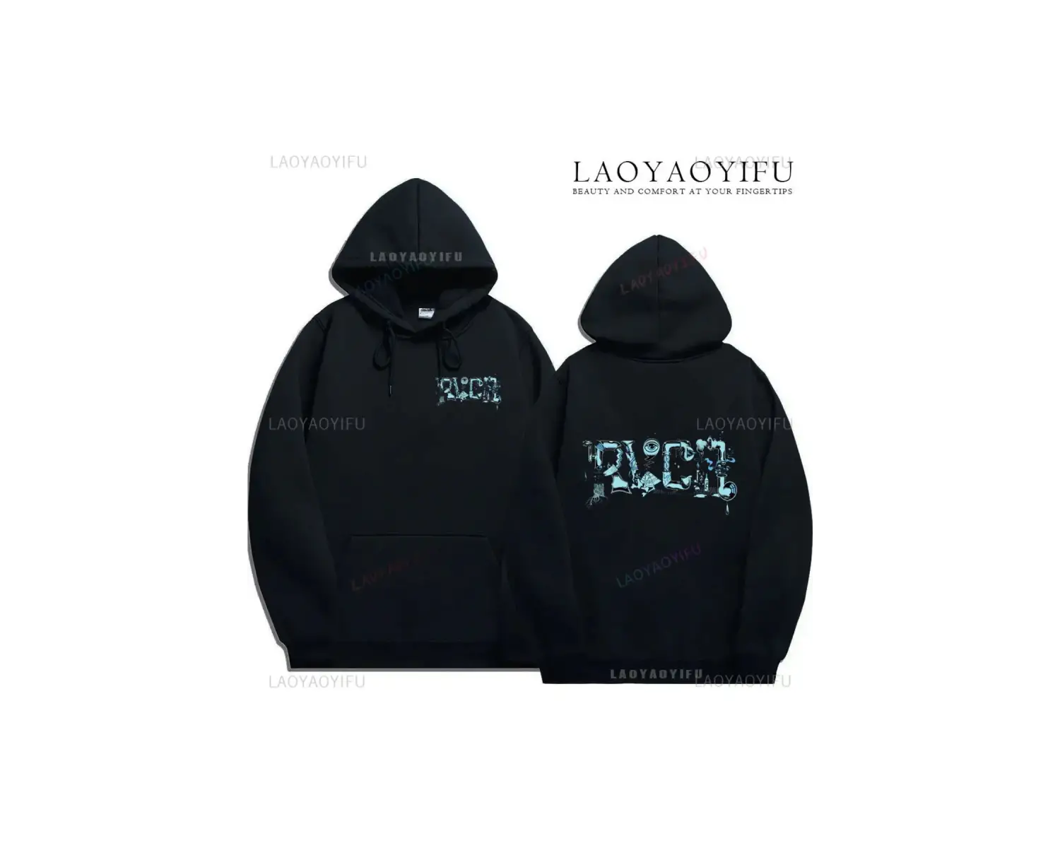 Siyah Grafik Giyim Sokak Şıklığı