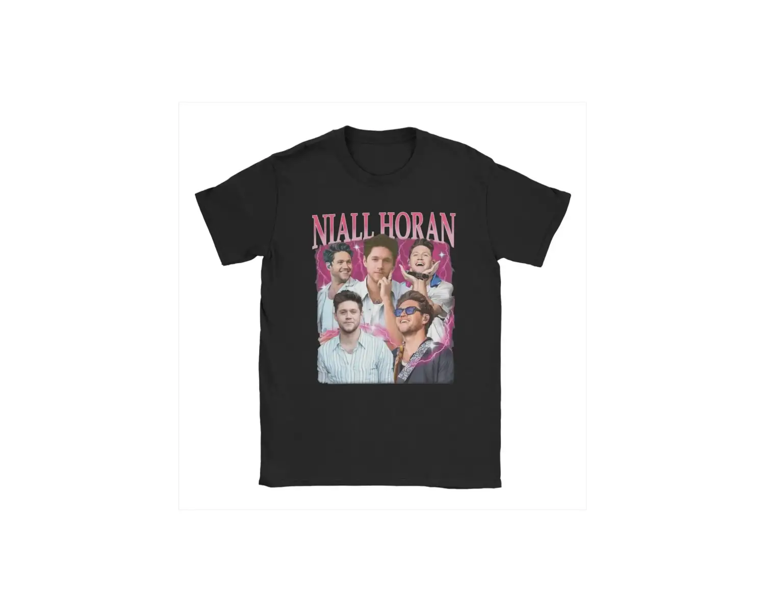 Siyah Harry ve Niall Horan Aşk Tur ler lar için Çılgın Yuvarlak Boyun Tee