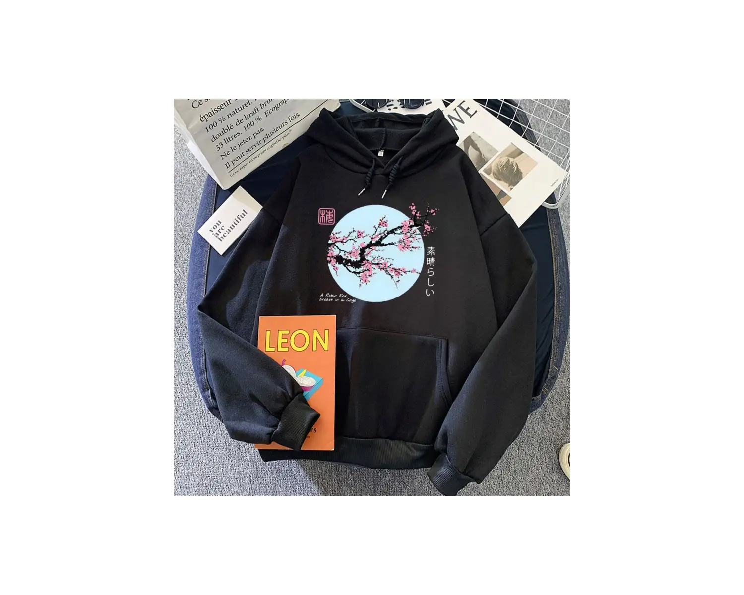 Siyah Japon Çiçeği Sakura Rahat Rahat K