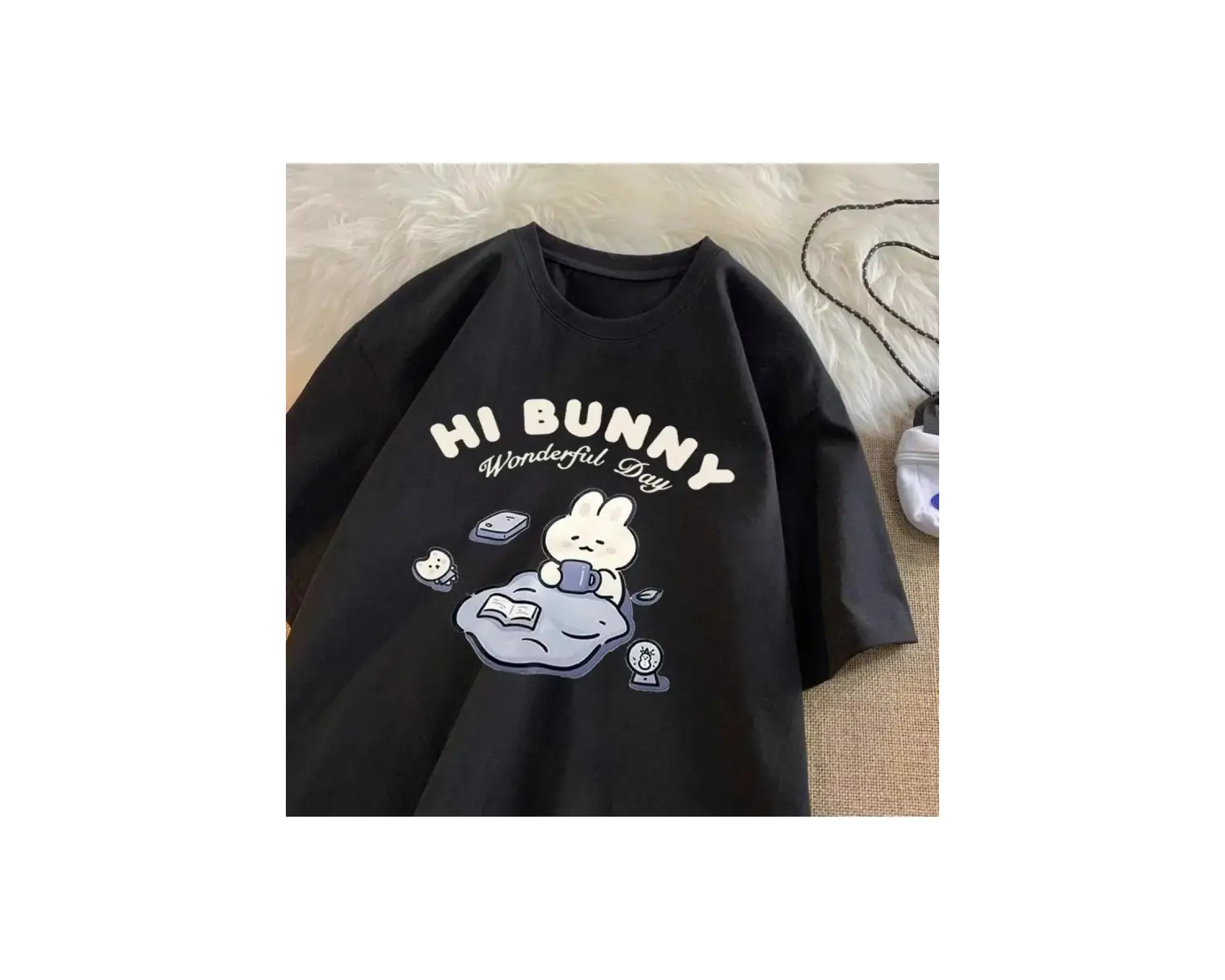 Siyah Japon Kolej Tarzı Popüler Sokak Öğrencisi Amerikan Retro Üst Grafik T