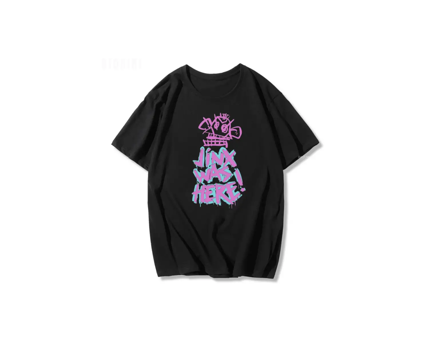Siyah Jinx Arcane Maymun Anime Cosplay Tees Unisex Grunge Estetik %