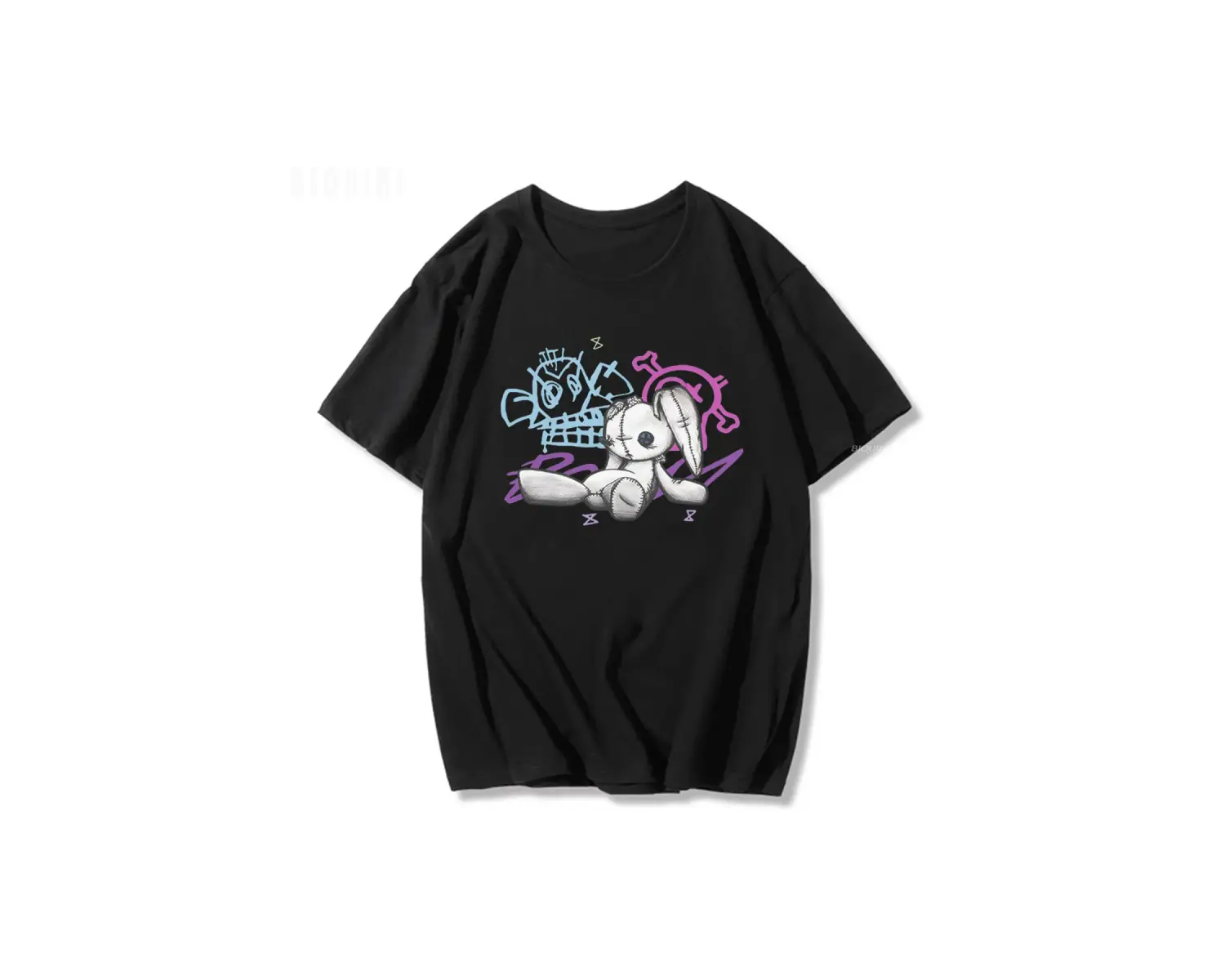 Siyah Jinx Arcane Maymun Anime Cosplay Tees Unisex Grunge Estetik %