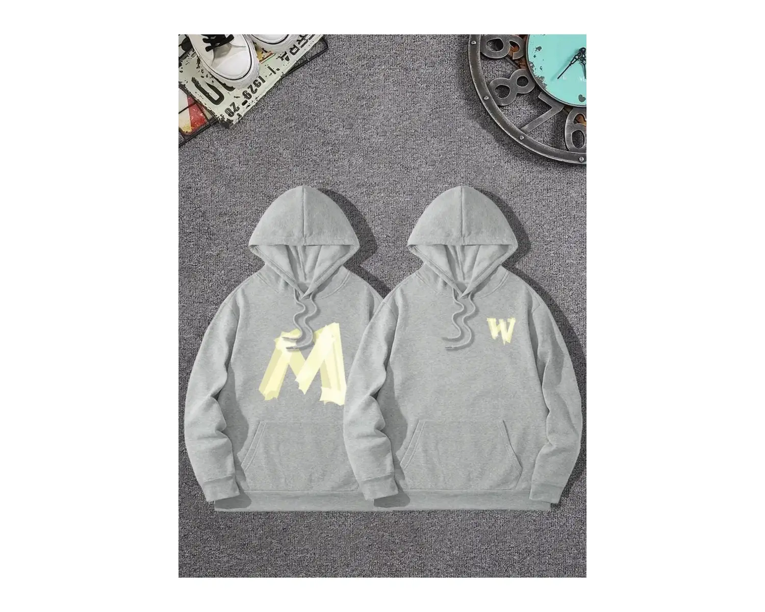 Siyah Kapşonlu Sweatshirt Çift Sevgili Kombinleri Couple Clothing