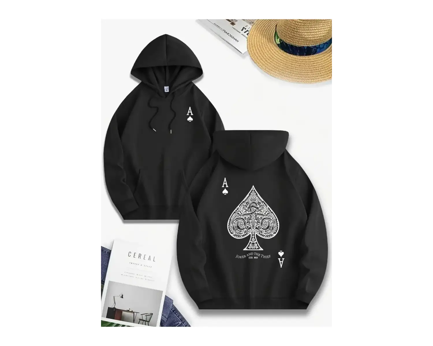 Siyah Kapşonlu Sweatshirt Çift Sevgili Kombinleri Couple Clothing