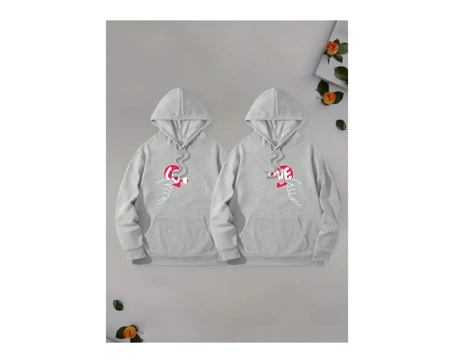 Siyah Kapşonlu Sweatshirt Çift Sevgili Kombinleri Couple Clothing