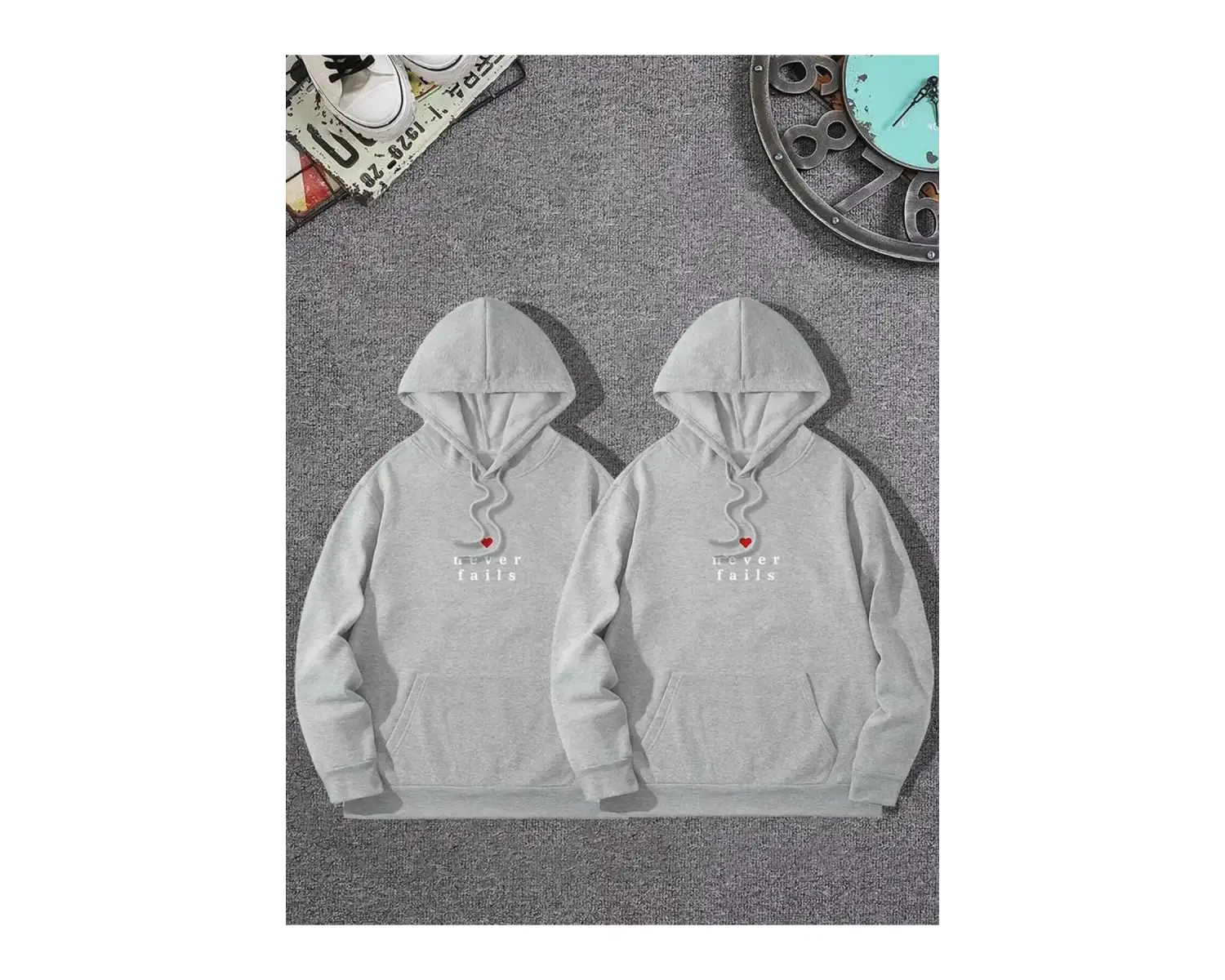 Siyah Kapşonlu Sweatshirt Çift Sevgili Kombinleri Couple Clothing