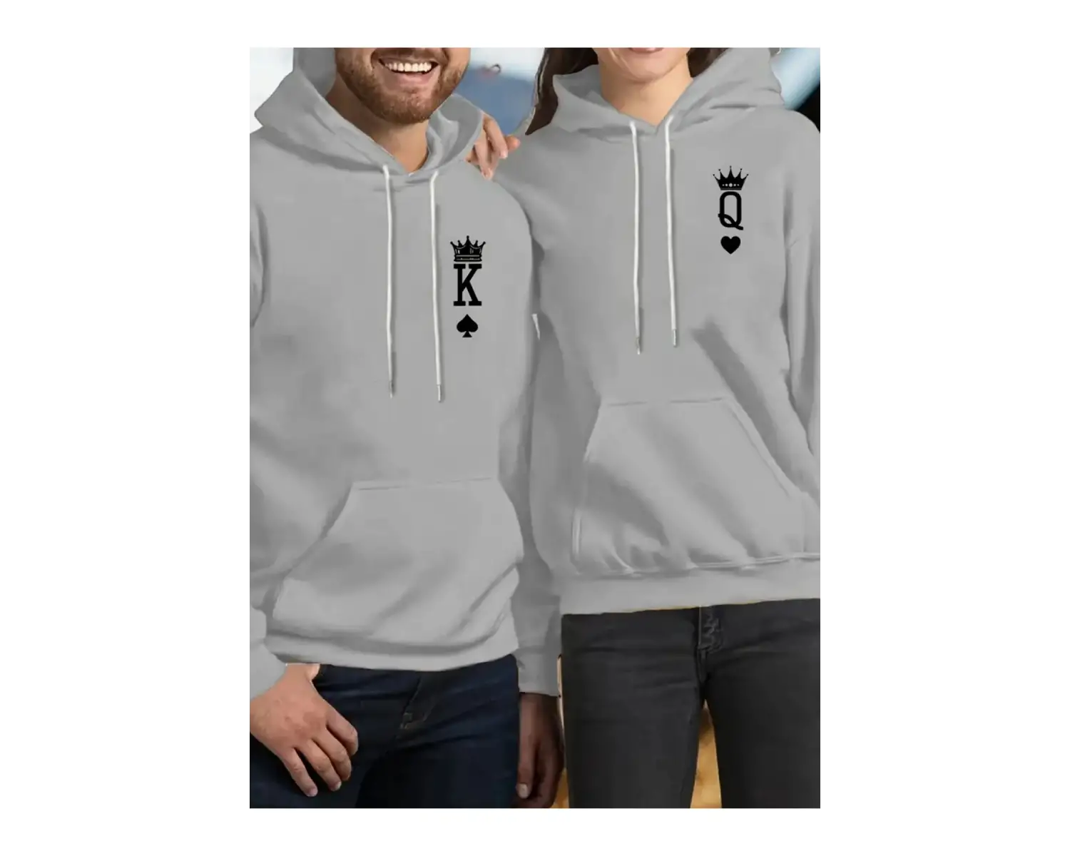 Siyah Kapşonlu Sweatshirt Çift Sevgili Kombinleri Couple Clothing