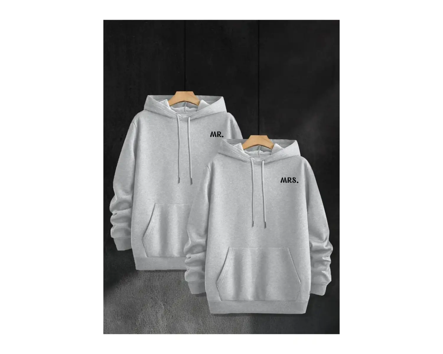 Siyah Kapşonlu Sweatshirt Çift Sevgili Kombinleri Couple Clothing