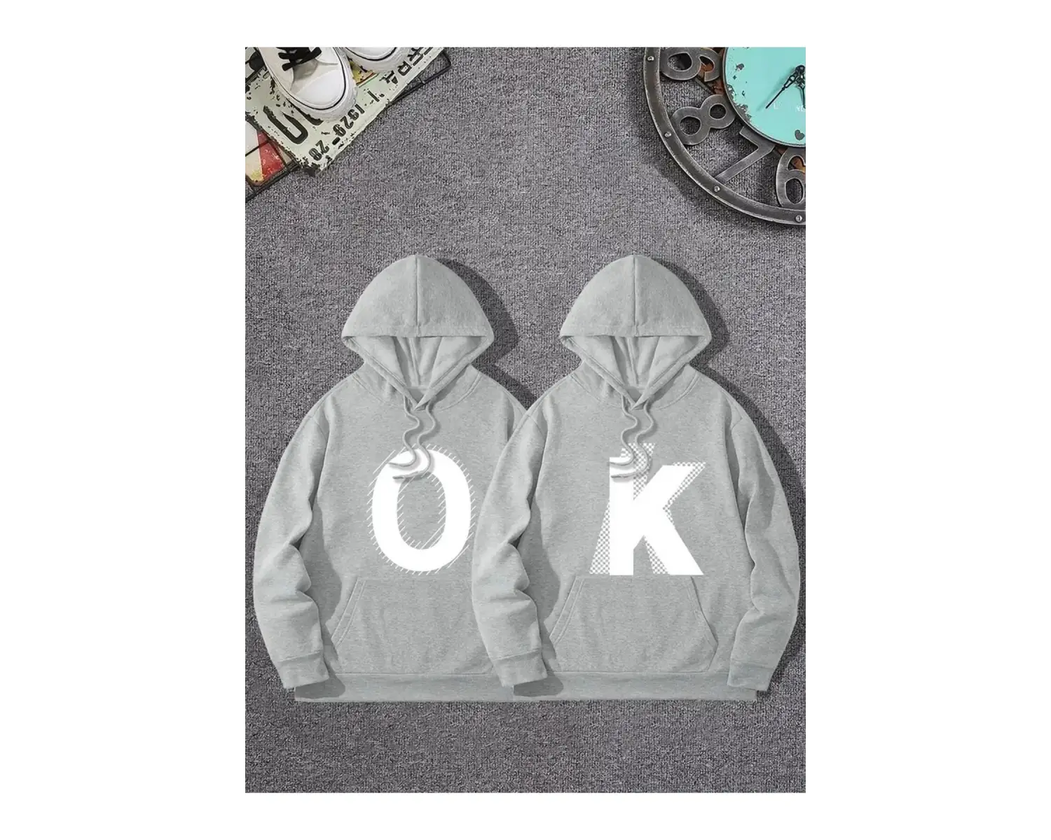 Siyah Kapşonlu Sweatshirt Çift Sevgili Kombinleri Couple Clothing