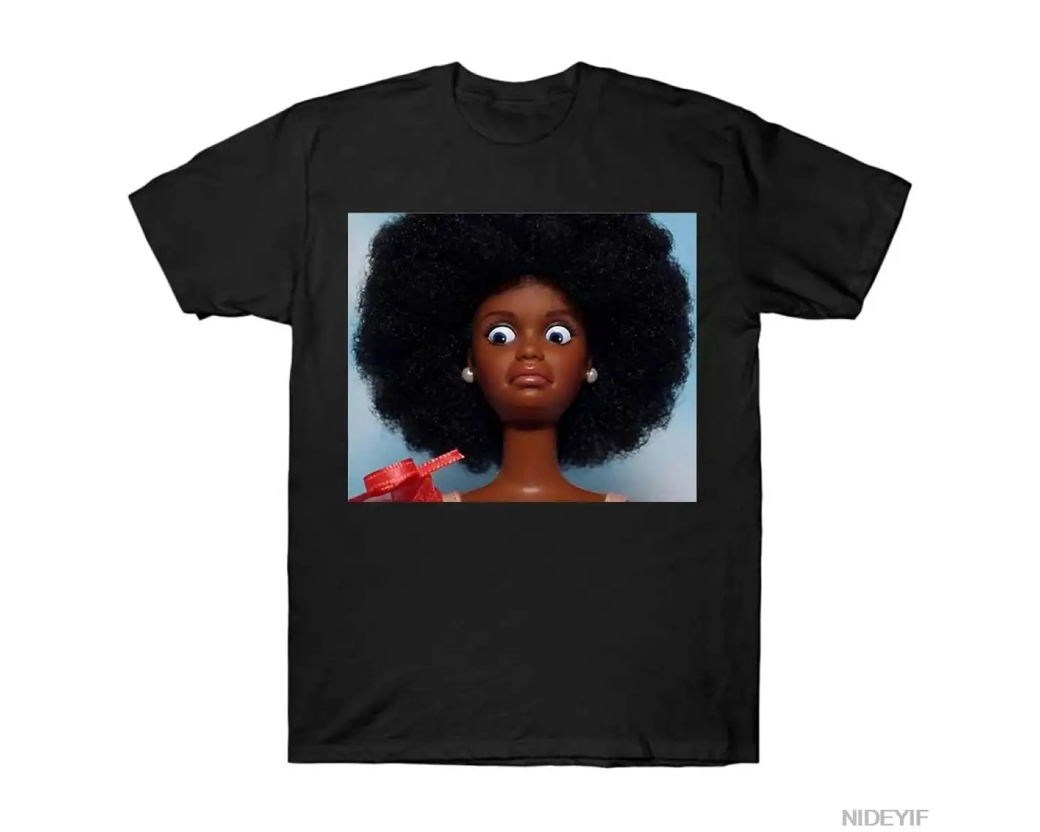 Siyah Kızlar İğrenç Bebek Yüzü Meme T-shirt Erkekler Kadınlar Için % 100% Pamuk T Shirt Kısa