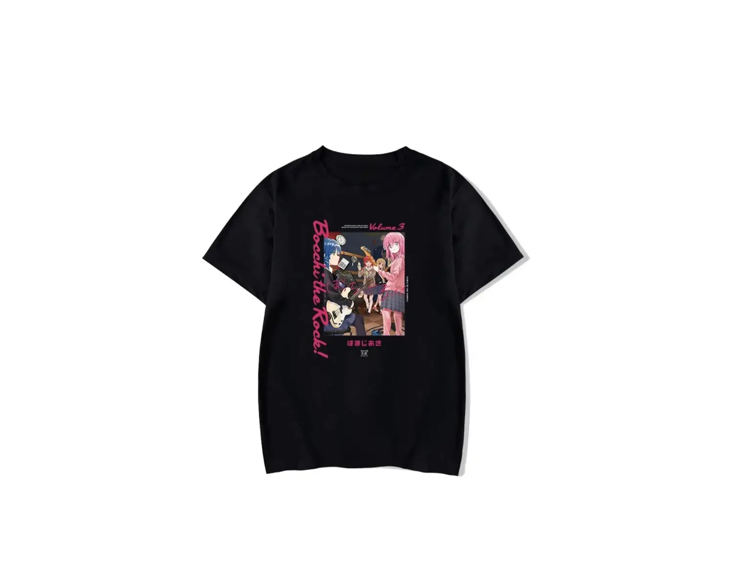 Siyah Klasik Özel Baskı Bocchi The Rock Goto Ichimonji Manga Anime Hip-Hop Desenli Tiş